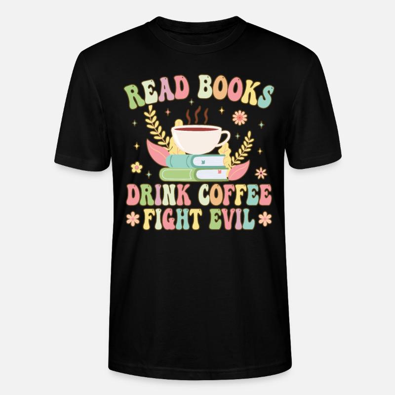 Groovy Book Reader Buch lesen - Stanley/Stella Unisex Bio-T-Shirt CRAFTER - Schwarz