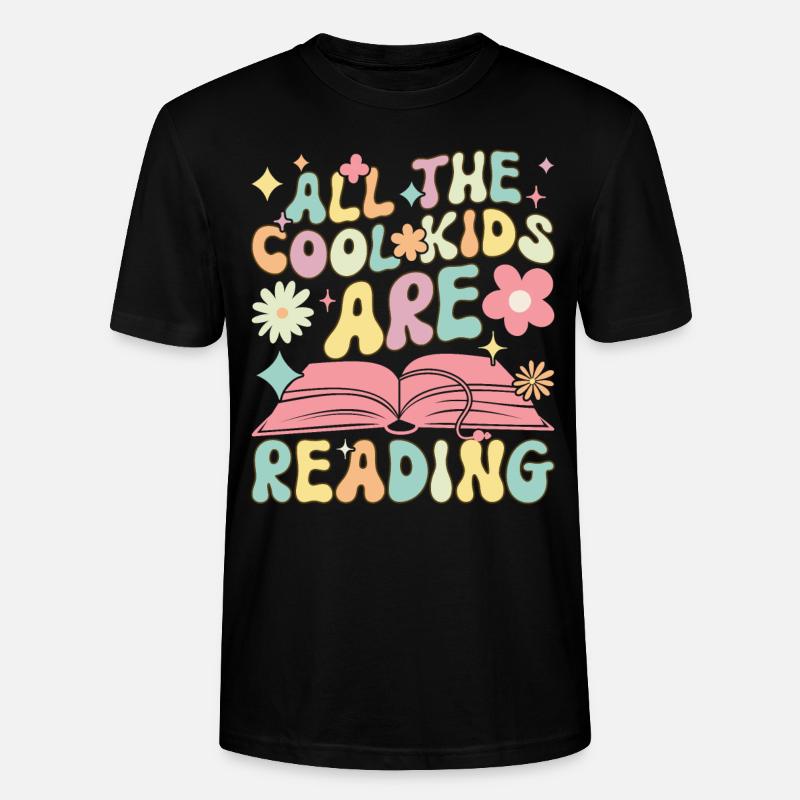 Groovy Book Reader Buch lesen - Stanley/Stella Unisex Bio-T-Shirt CRAFTER - Schwarz