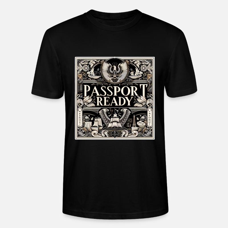 Passport Ready 8 - Stanley/Stella Unisex Bio-T-Shirt CRAFTER - Schwarz