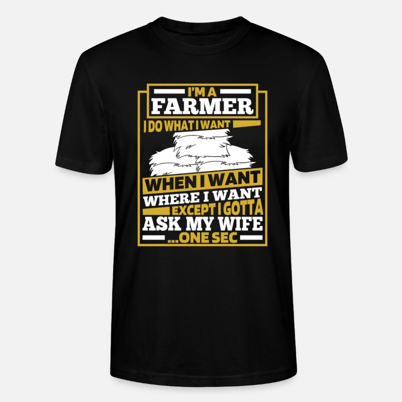 Bauer Landwirt - Stanley/Stella Unisex Bio-T-Shirt CRAFTER - Schwarz