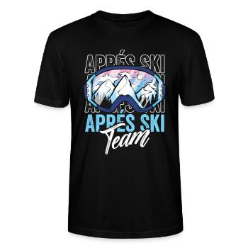 Apres Ski Team - Stanley/Stella Unisex Bio-T-Shirt CRAFTER - Schwarz - Vorne - Alina (178cm) & Michal (187cm)