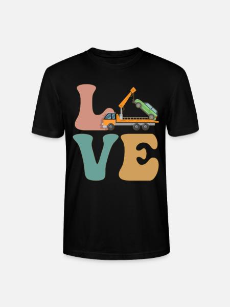 LOVE Abschleppwagenfahrer Abschleppdienst Abschlep - Stanley/Stella Unisex Bio-T-Shirt CRAFTER - Schwarz