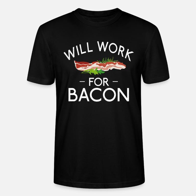 Cadeaux de bacon drôles - T-shirt bio CRAFTER Stanley Stella Unisexe - noir