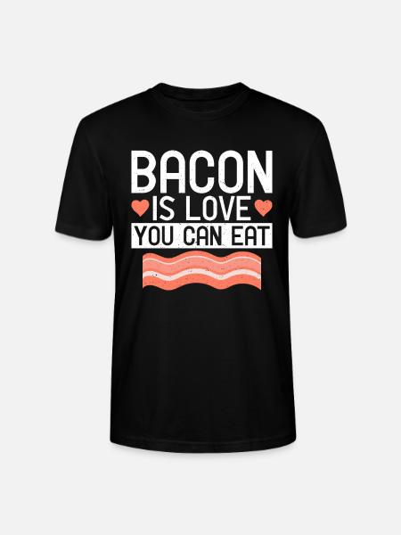 Funny Bacon Gifts - Stanley/Stella CRAFTER Unisex Organic T-Shirt - black