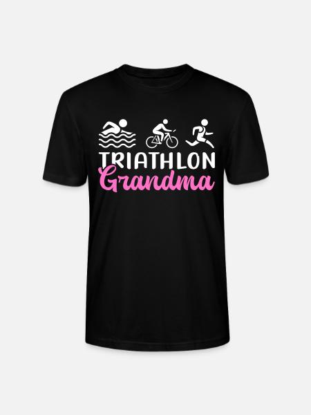 Triathlon Grandma Triathlete Triathlete Gift - Stanley/Stella CRAFTER Unisex Organic T-Shirt - black