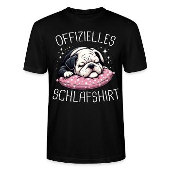 Bouledogue français Frenchie Dog - T-shirt bio CRAFTER Stanley Stella Unisexe - noir - Devant - Alina (178cm) & Michal (187cm)