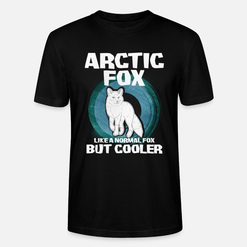Cadeau mignon renard arctique - T-shirt bio CRAFTER Stanley Stella Unisexe - noir