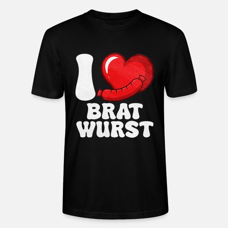 Bratwurst als Geschenk - Stanley/Stella Unisex Bio-T-Shirt CRAFTER - Schwarz