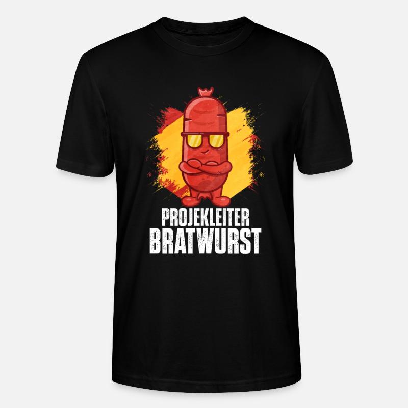 Bratwurst als Geschenk - Stanley/Stella Unisex Bio-T-Shirt CRAFTER - Schwarz