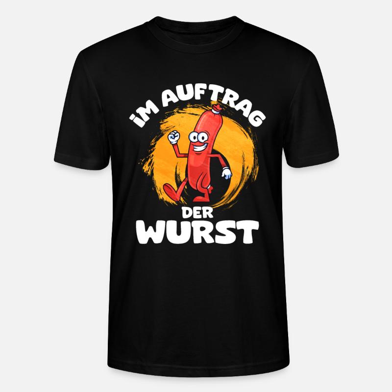 Bratwurst als Geschenk - Stanley/Stella Unisex Bio-T-Shirt CRAFTER - Schwarz
