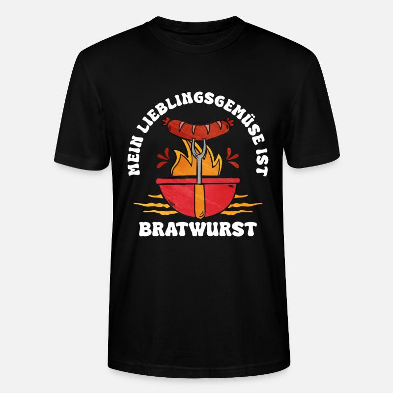 Bratwurst als Geschenk - Stanley/Stella Unisex Bio-T-Shirt CRAFTER - Schwarz