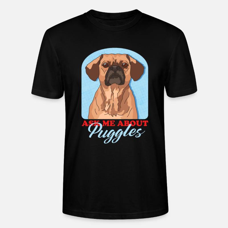 Puggle Hunde Hundehalter Hundebesitzer Geschenk - Stanley/Stella Unisex Bio-T-Shirt CRAFTER - Schwarz