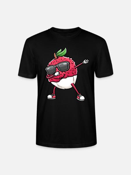 Tanzende Litschi Mit Sonnenbrille Litschis - Stanley/Stella Unisex Bio-T-Shirt CRAFTER - Schwarz