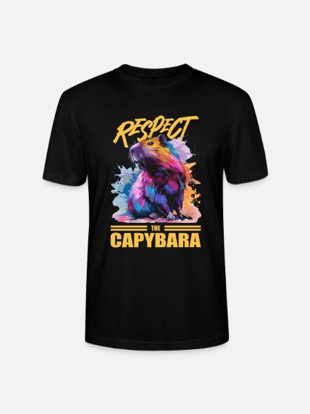 Capybara Wasserschwein - Ekologisk T-shirt CRAFTER unisex från Stanley/Stella - svart