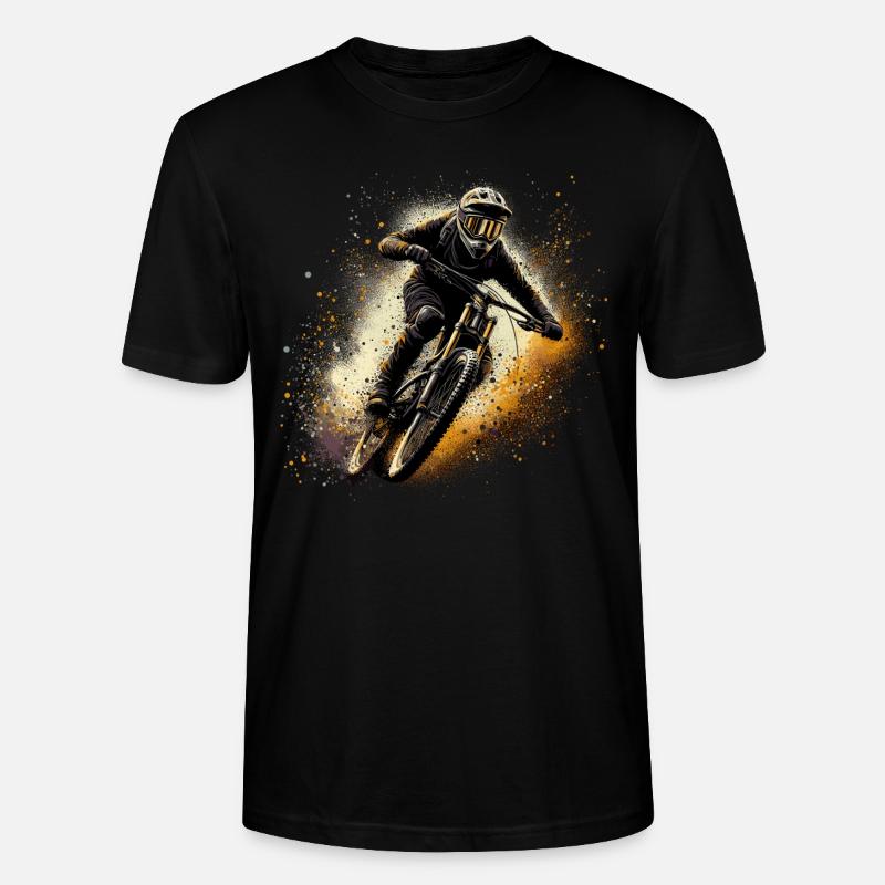 MTB Mountainbiking Mountainbiken Geschenk - Stanley/Stella Unisex Bio-T-Shirt CRAFTER - Schwarz