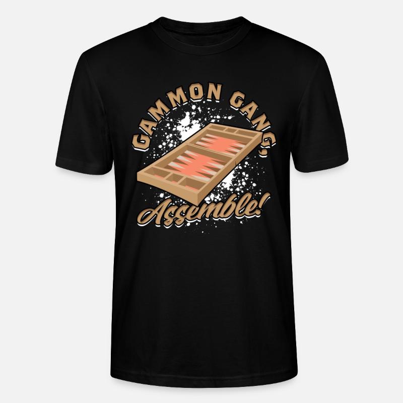 Backgammon Gammon Gang Rassemblez-vous ! - T-shirt bio CRAFTER Stanley Stella Unisexe - noir