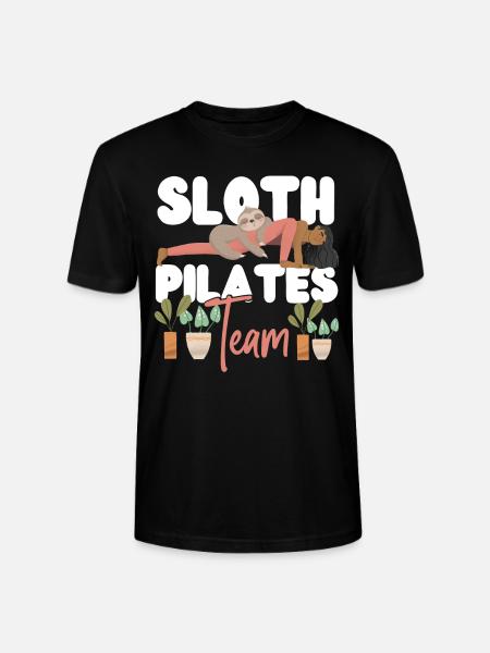 Pilates Instructor Teacher Sloth - Stanley/Stella CRAFTER Unisex Organic T-Shirt - black