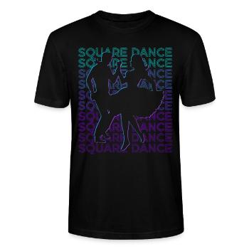 Square Dance Tanzen Retro - Stanley/Stella Unisex Bio-T-Shirt CRAFTER - Schwarz - Vorne - Alina (178cm) & Michal (187cm)