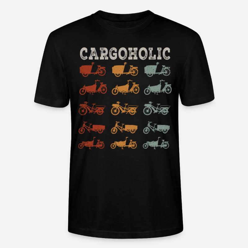 Cargoholic Vélo Cargo Cargobike - T-shirt bio CRAFTER Stanley Stella Unisexe - noir