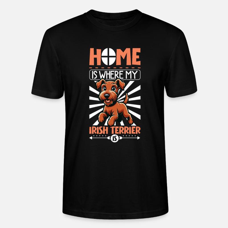 Accueil - Irish Terrier - T-shirt bio CRAFTER Stanley Stella Unisexe - noir