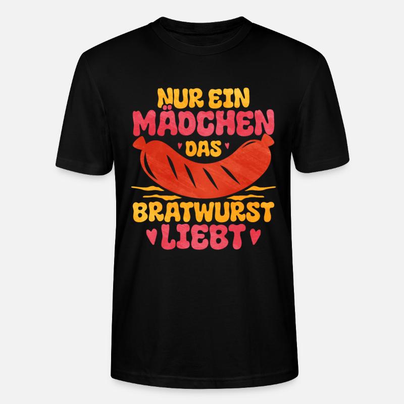 Bratwurst als Geschenk - Stanley/Stella Unisex Bio-T-Shirt CRAFTER - Schwarz