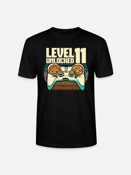 Gamer Gaming Level 11 Unlocked - Stanley/Stella CRAFTER Unisex Organic T-Shirt - black