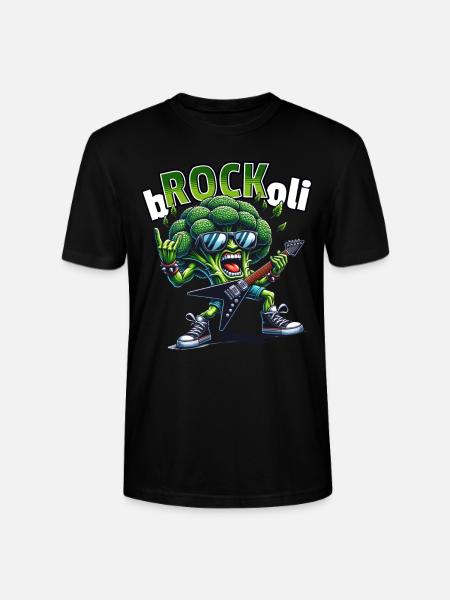 Broccoli Rocker Guitariste - T-shirt bio CRAFTER Stanley Stella Unisexe - noir