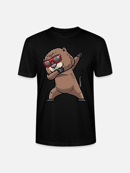 Dancing muskrat rodent - Stanley/Stella CRAFTER Unisex Organic T-Shirt - black