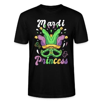 Cute Mardi Gras Princess Carnival Mask Parade - Stanley/Stella Unisex Bio-T-Shirt CRAFTER - Schwarz - Vorne - Alina (178cm) & Michal (187cm)