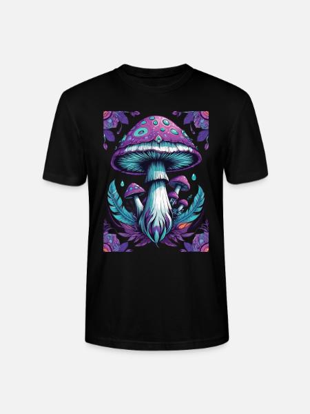 Spiritual Mushroom Mandala Enlightenment - Stanley/Stella CRAFTER Unisex Organic T-Shirt - black