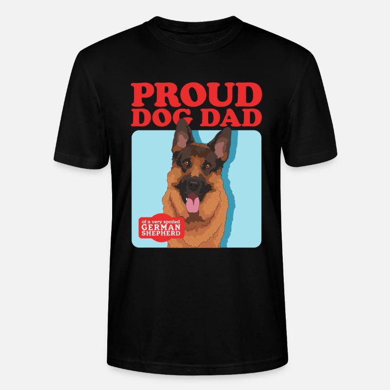 Schäferhund Dad Deutsche Schäferhunde Geschenk - Stanley/Stella Unisex Bio-T-Shirt CRAFTER - Schwarz