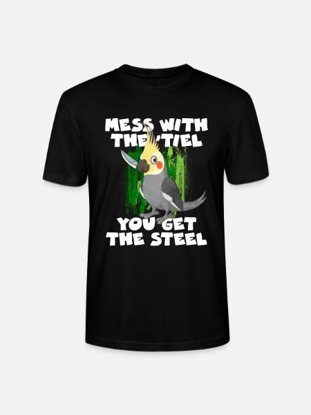 African Grey Parrot Gift - Stanley/Stella CRAFTER Unisex Organic T-Shirt - black