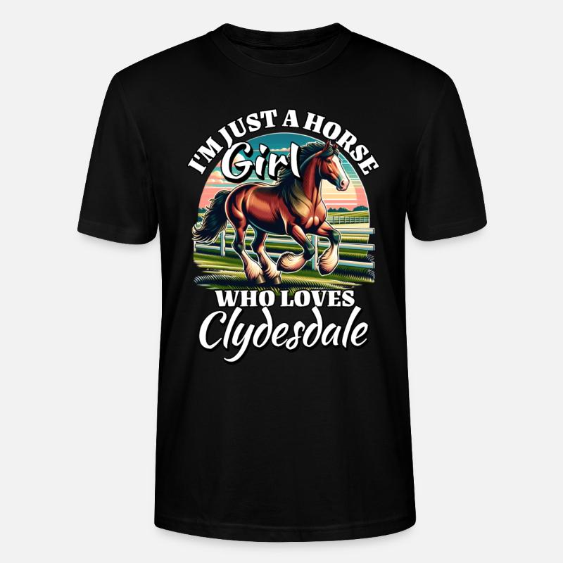Clydesdale Mädchen - Stanley/Stella Unisex Bio-T-Shirt CRAFTER - Schwarz