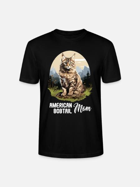 Cat Cats American Bobtail - Stanley/Stella CRAFTER Unisex Organic T-Shirt - black