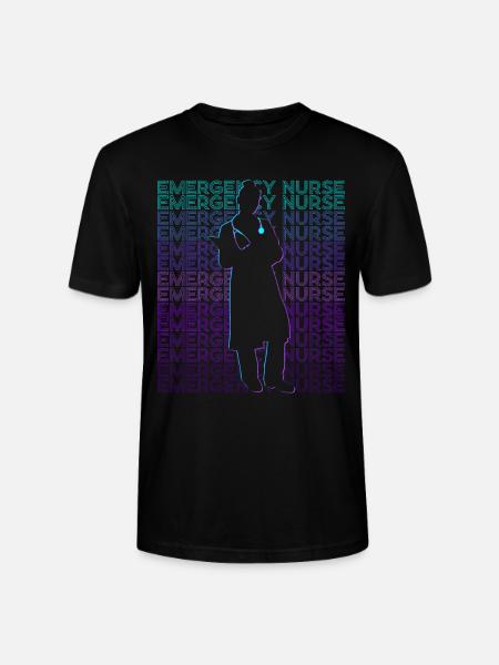 Emergency Nurse ER Nurse Retro - Stanley/Stella CRAFTER Unisex Organic T-Shirt - black
