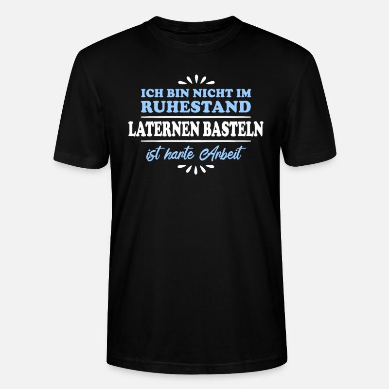 Lanternes de retraité de retraité - T-shirt bio CRAFTER Stanley Stella Unisexe - noir