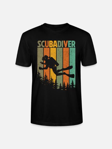 Diving Diver Ocean Lovers - Stanley/Stella CRAFTER Unisex Organic T-Shirt - black