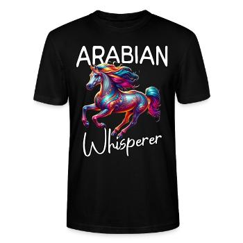 Arab Whisperer - Stanley/Stella CRAFTER Unisex Organic T-Shirt - black - Front - Alina (178cm) & Michal (187cm)