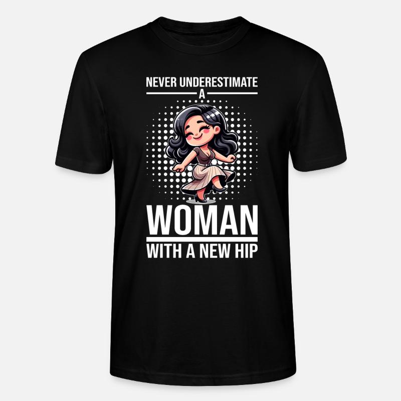 Hip Replacement Surgery Arthroplasty - Stanley/Stella CRAFTER Unisex Organic T-Shirt - black