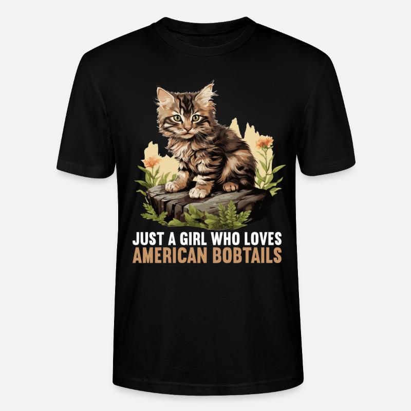 Chat Chats American Bobtail - T-shirt bio CRAFTER Stanley Stella Unisexe - noir