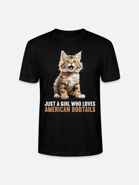Cat Cats American Bobtail - Stanley/Stella CRAFTER Unisex Organic T-Shirt - black