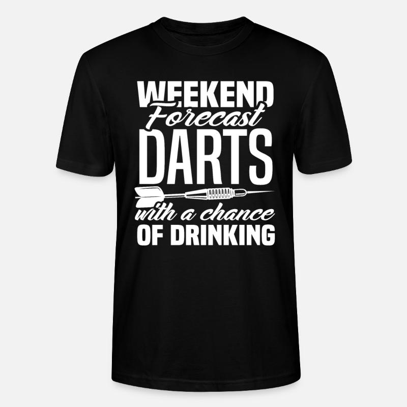 Fléchettes du week-end - T-shirt bio CRAFTER Stanley Stella Unisexe - noir