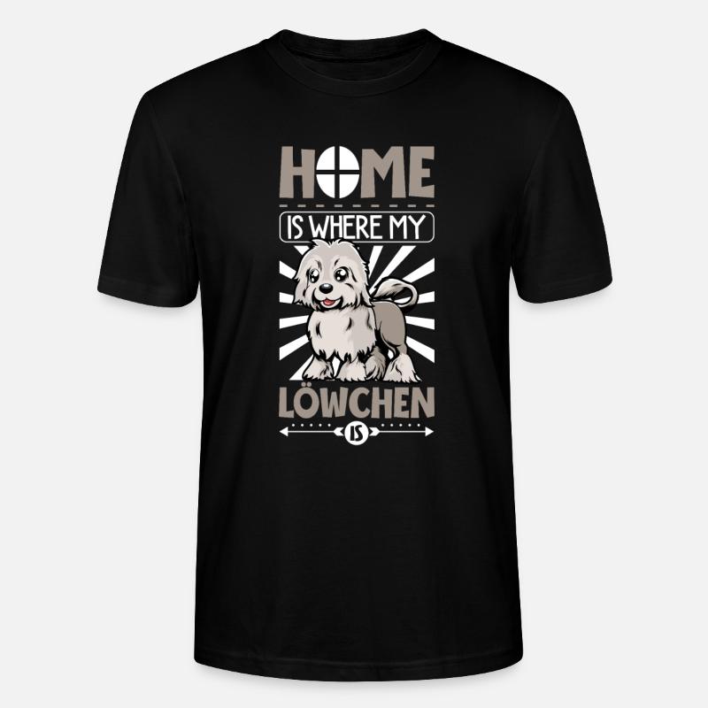 Zuhause - Löwchen - Stanley/Stella Unisex Bio-T-Shirt CRAFTER - Schwarz