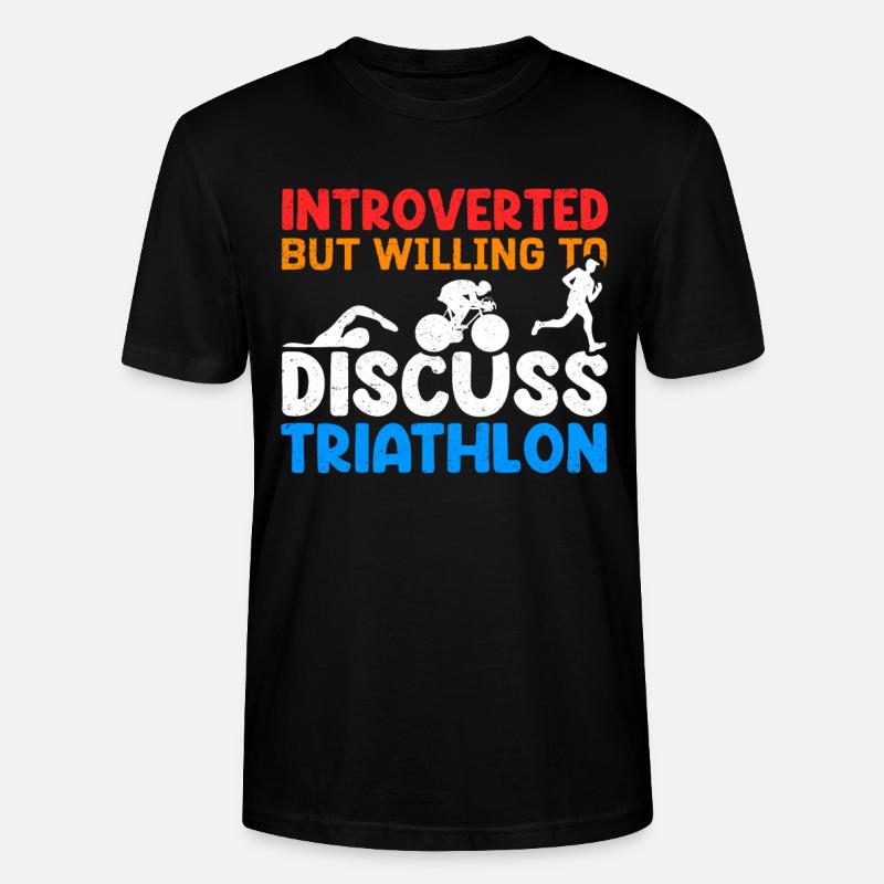Triathlon Triathleten Triathlet Athleten Geschenk - Stanley/Stella Unisex Bio-T-Shirt CRAFTER - Schwarz