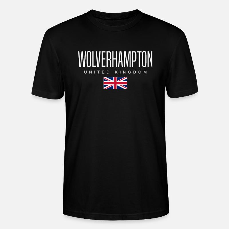 Wolverhampton, Angleterre, Royaume-Uni - T-shirt bio CRAFTER Stanley Stella Unisexe - noir