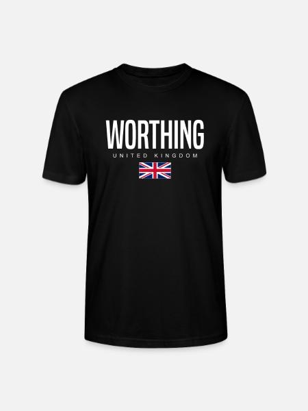 Worthing, Angleterre, Royaume-Uni - T-shirt bio CRAFTER Stanley Stella Unisexe - noir