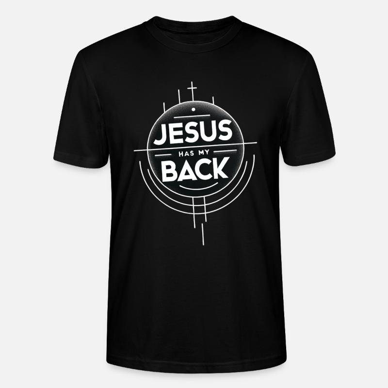 Jesus Has My Back 19 - Stanley/Stella Unisex Bio-T-Shirt CRAFTER - Schwarz