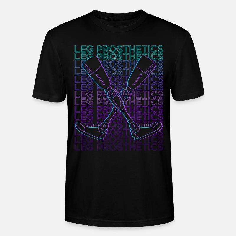 Beinprothesen Amputierte Amputation Retro - Stanley/Stella Unisex Bio-T-Shirt CRAFTER - Schwarz