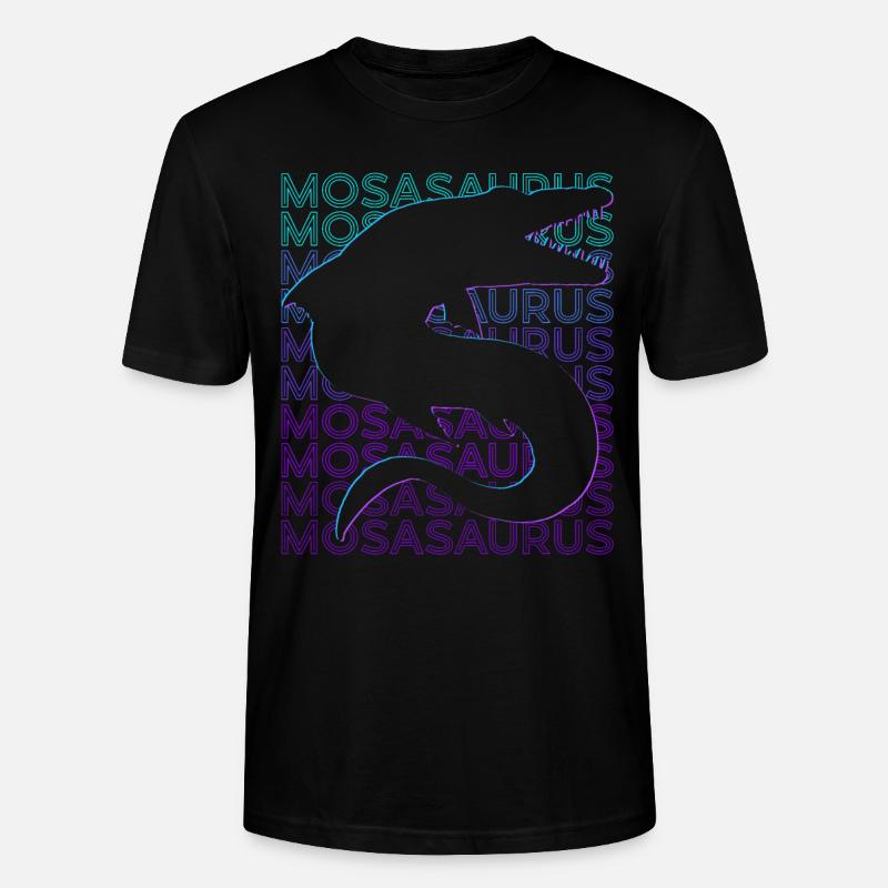 Mosasaurus Dinosaurier Retro - Stanley/Stella Unisex Bio-T-Shirt CRAFTER - Schwarz