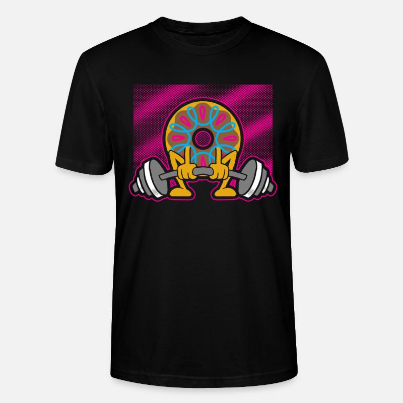Donut PowerLifting Workout -Gewichtheber - Stanley/Stella Unisex Bio-T-Shirt CRAFTER - Schwarz